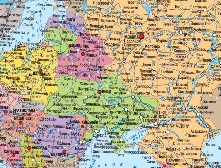 Политико-административная карта мира с гарантией. Цены, отзывы, описание.