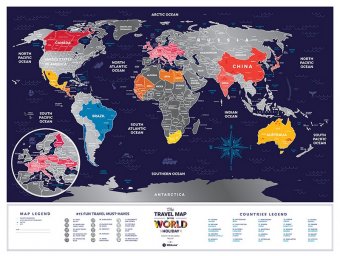 Скретч-карта мира Holiday World Travel Map 