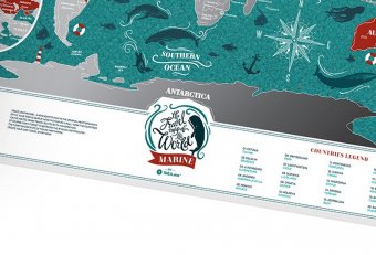 Скретч-карта мира Marine World Travel Map 