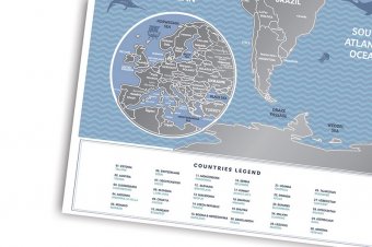 Скретч-карта мира Weekend World Travel Map 