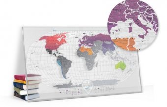 Скретч-карта мира прозрачная AIR World Travel Map 