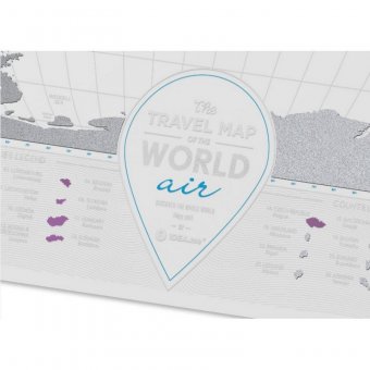 Скретч-карта мира прозрачная AIR World Travel Map 