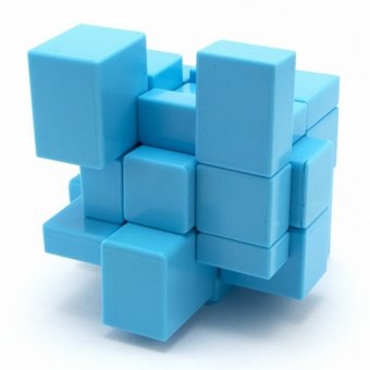 Зеркальный кубик Yisheng голубой