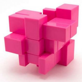 Зеркальный кубик Yisheng розовый