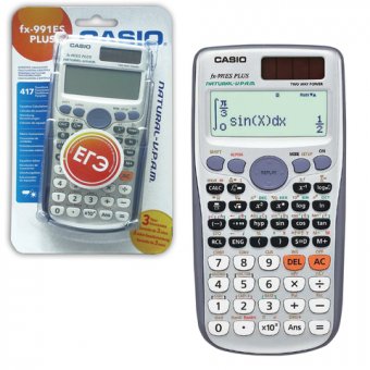 Калькулятор CASIO инженерный FX-991ESPLUS-SBEHD, 417функции, двойное питание, 162х80мм,блист,сертифицирован д/