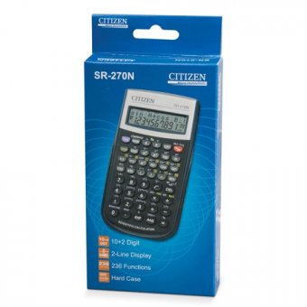 Калькулятор CITIZEN инженерный SR-270N, 10+2 разр, автономный, 154х80мм, сертифицирован д/ЕГЭ