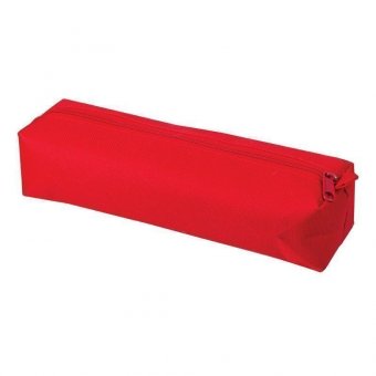 Пенал-тубус STAFF на молнии, текстиль, красный, 20*5 см, 104387