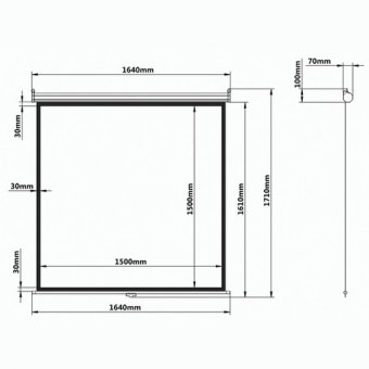 Проекционный матовый настенный экран Brauberg Wall 150*150 см