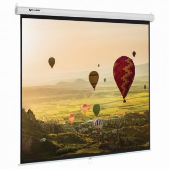 Проекционный матовый настенный экран Brauberg Wall 200*200 см