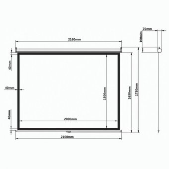 Проекционный матовый настенный экран Brauberg Wall 150*200 см