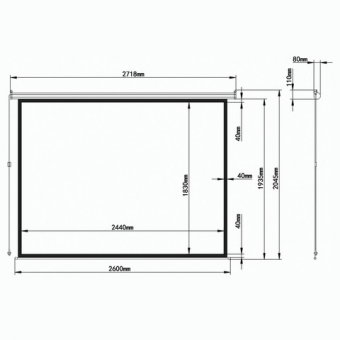 Проекционный настенный экран с электроприводом Brauberg Moto 180*240 см