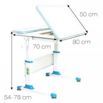 Школьная парта-трансформер Comfort-80 Rifforrma Blue