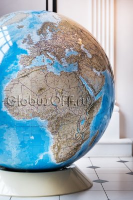 Ландшафтный глобус в стиле ретро, d=130 см на пластиковой подставке