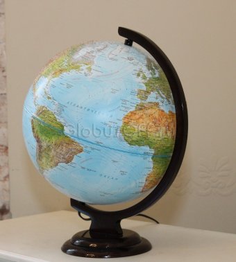 Рельефный настольный глобус с двойной картой d=42 см