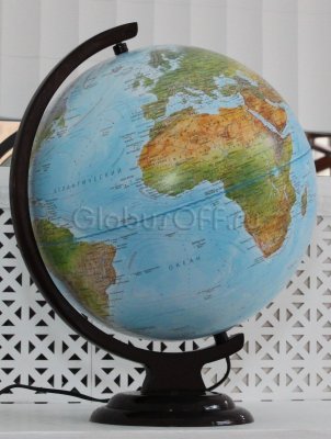 Настольный глобус с двойной картой d=32 см