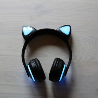 Светящиеся наушники "Ушки кошки" с подсветкой и Bluetooth
