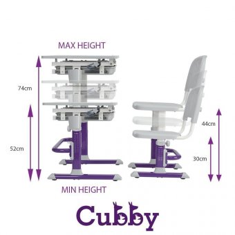 Комплект растущая парта и стул-трансформер Lupin VG Cubby