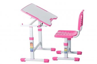 Комплект детские парта и стул трансформеры Sole II Pink Fundesk