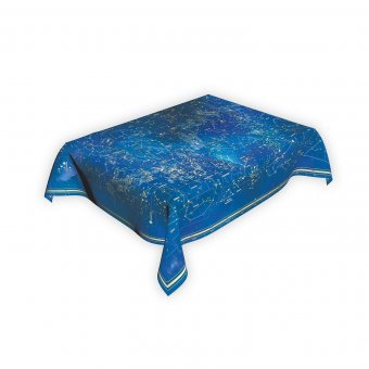Скатерть непромокаемая "Карта Звёздное Небо" синяя, 220*145 см