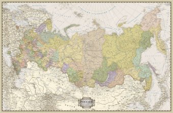 Скатерть "Карта России в стиле ретро" 180*118 см