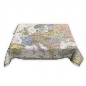 Скатерть непромокаемая "Карта Европы в стиле ретро" 120*145 см