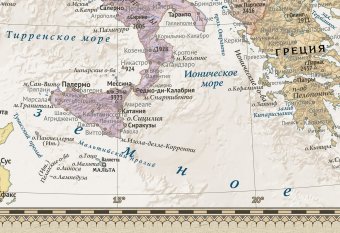 Скатерть непромокаемая "Карта Европы в стиле ретро" 120*145 см