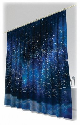 Шторка для ванны "Карта Звездное небо" 200*200 см