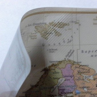 Подтарельник ребристый "Карта Евразии в стиле ретро"