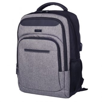 Рюкзак Berlingo City "Comfort blue" 42*29*17см, 3отд, 3карм, отд. для ноут, USB разъем, эргон.спинка