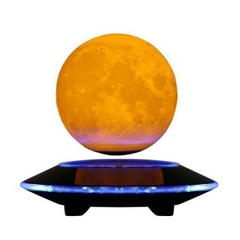 Парящий глобус Луны на зеркальной подставке, d=15 см