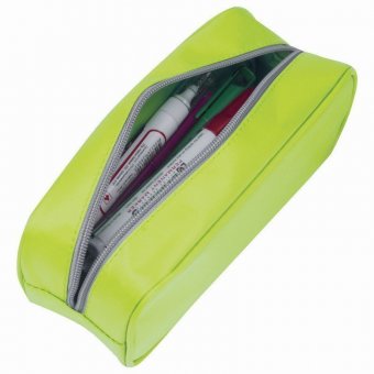 Пенал-косметичка BRAUBERG, мягкий, "KING SIZE NEON GREEN", 20х8х9 см, 229020