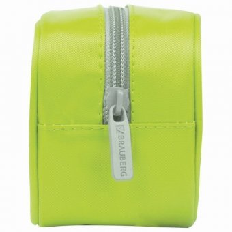 Пенал-косметичка BRAUBERG, мягкий, "KING SIZE NEON GREEN", 20х8х9 см, 229020