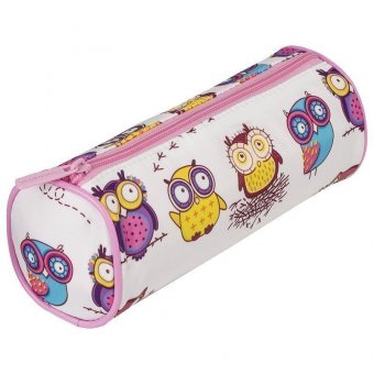 Пенал-тубус BRAUBERG, с эффектом Soft Touch, мягкий, "Owls", 22х8 см, 229007