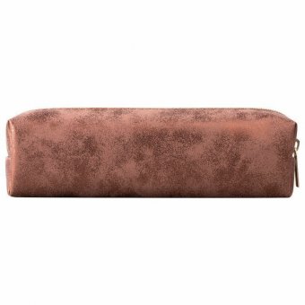 Пенал-косметичка BRAUBERG, экокожа, Luxury, с эффектом позолоты, бронзовый, 21х5х6 см, 228996