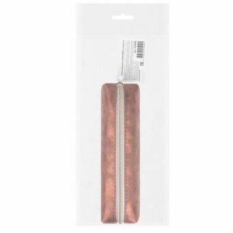 Пенал-косметичка BRAUBERG, экокожа, Luxury, с эффектом позолоты, бронзовый, 21х5х6 см, 228996
