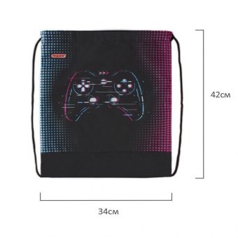 Сумка для обуви ПИФАГОР 1 отделение, 42х34 см, "Game", 228121