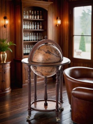 Напольный глобус бар JUFENG MG36003RN, d=36 см