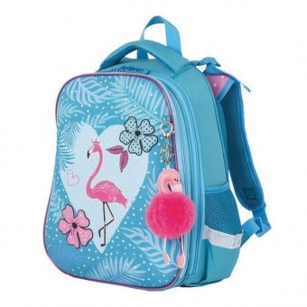 Ранец эргономичный для девочек BRAUBERG PREMIUM "Flamingo" 228785
