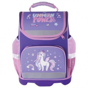 Ранец с анатомической спинкой для девочек ЮНЛАНДИЯ WISE "Unicorn power" 228817