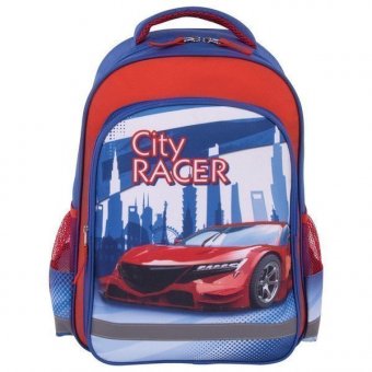 Рюкзак для учеников начальной школы ПИФАГОР SCHOOL "CITY RACER" 228819