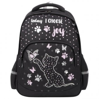 Рюкзак для учеников начальной и средней школы BRAUBERG SOFT "Joyful kitten" 228791