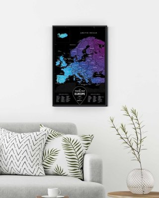 Скретч-карта Европы Travel Map Black Europe 40*60 см