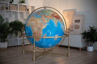Физический глобус VIP на металлической подставке, d=130см