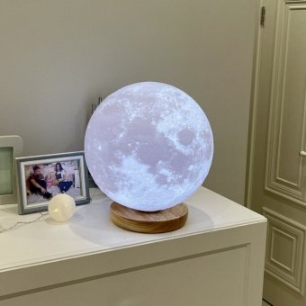 Парящий глобус Луны 3D d=30 см дерево GlobusOff