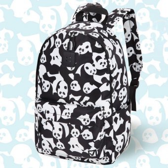 Рюкзак BRAUBERG POSITIVE универсальный, потайной карман, "Pandas", 42х28х14 см, 270781