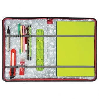 Папка для труда на молнии BRAUBERG А4 с ручкой, 1 отделение, органайзер, "Black football", 270992