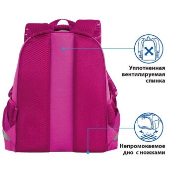 Ранец ПИФАГОР EVA BASIC, 1 отделение, "Trip to Paris", 39х30х16 см, 229937