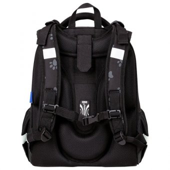 Ранец BRAUBERG LUMINOUS, 2 отделения, с брелоком, "Paws", СВЕТЯЩИЙСЯ РИСУНОК, 38х29х16 см, 271366
