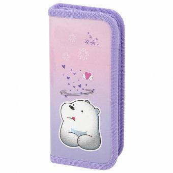 Пенал ПИФАГОР, 1 отделение, ламинированный картон, 19х9 см, "White bear", 271098