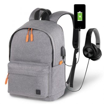 Рюкзак BRAUBERG URBAN универсальный с отделением для ноутбука, USB-порт, "Energy", серый, 44х31х14 см, 270806